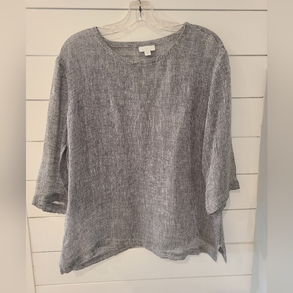Pure Jill Gray Linen Tunic